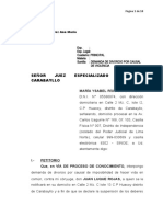 Demanda de Divorcio Por Causal de Violencia