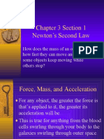 Chapter 3 Section 1 Newton's Second Law