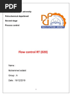 Flow Control RT (020) : Duhok Polytechnic University Petrochemical Department Second Stage Process Control