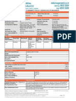 Reliance Covid-19 Indemnity Policy-Certificate of Insurance