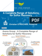 A Complete Range of Solutions For Sulfur Recovery: Christian STREICHER, Prosernat