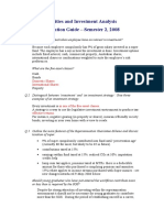 AFC2240 Equities and Investment Analysis Tutorial 1 Solution Guide - Semester 2, 2008