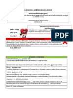 Pauta Alimentaria para Hipertensión Arterial