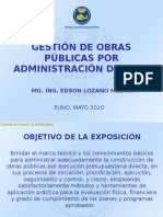 Gestion Obras Por Administracion Directa