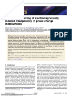 Reversible Switching of Electromagnetically Induced Transparency in Phase Change Metasurfaces