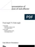 Representation of Orientation of End-Effector