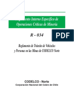 Reglamento Interno Específico de Operaciones Críticas de Minería