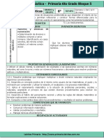 Plan 6to Grado Bloque 5 Matematicas 2016