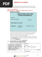 Cours - SVT - Régulation de La Glycémie (1ere Séance TP) - 3ème Math (2018-2019) MR Salhi Mohamed