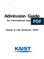 Admission Guide: For International Applicants