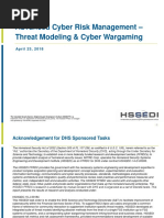 Advanced Cyber Risk Management - Threat Modeling & Cyber Wargaming