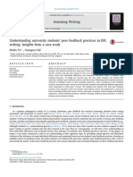 Understanding University Students' Peer Feedback Practices in EFL Writing Insights From A Case Study