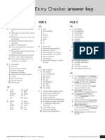 Entry Checker Answer Key: English File