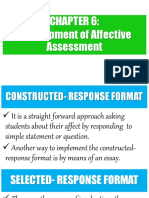 Assessment in Learning 2 Chapter 6 Development of Affective Assessment Tools