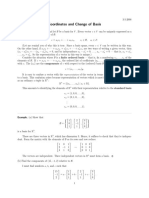 Coordinates and Change of Basis: 1 1 N N I I