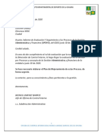 Evaluacion y Seguimiento A Los Procesos DE LA GESTION ADMINISTRATIVA Y FINANCIERA A JUN 30 2020 PDF