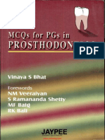 MCQs For PGs in Prosthodontics PDF