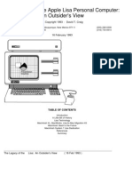 The Legacy of The Apple Lisa Personal Computer: An Outsider's View