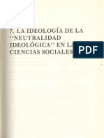 La Ideología de La "Neutralidad Ideológica" en Las Ciencias Sociales. ADOLFO SÁNCHEZ VÁZQUEZ.