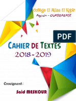 Cahier de Textes