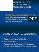 How To Write Chapter 2 Review of The Related Literature and Studies