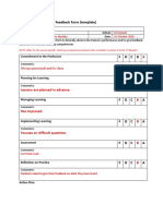 MCT/MST Observation Feedback Form (Template) : Always Punctual and in Class