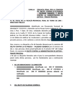 Denuncia Penal Falsedad Generica