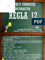 Regla 12 Faltas y Conductas Incorrectas