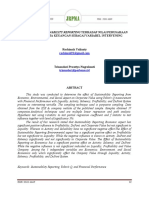 Pengaruh Sustainability Reporting Terhadap Nilai Perusahaan Dengan Kinerja Keuangan Sebagai Variabel Intervening