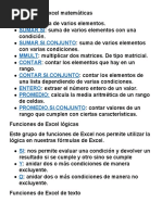 Funciones de Excel