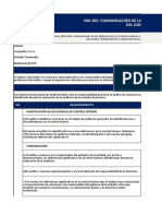 NIA 265 Comunicacion de Las Deficiencias en El Control Interno A Los Responsables Del Gobierno y A La Direccion de La Entidad