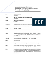 Sample Report For Apprehended Person in Violation of PD 705