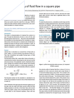 CFD Study of Fluid Flow in A Square Pipe