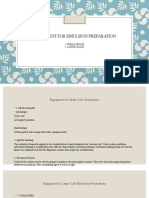 Lesson VII: Equipment For Emulsion Preparation