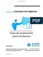 Guía de Evaluación Matemáticas para Negocios