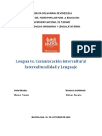 Ensayo Lengua VS Comunicacion Intercultural