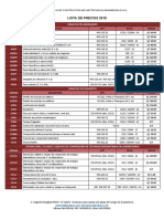 Lista Precios Laboratorio Geotecnico Peru