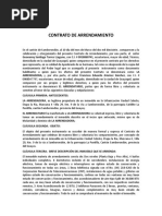 Contrato de Arrendamiento