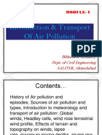 Introduction & Transport of Air Pollution: Module-I