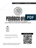 Época 7A. Suplemento C EDICIÓN: 8069: 4 de Enero de 2020 Periodico Oficial 1