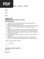 (A) - 1 (B) 0 (C) 1 (D) 2: 1. (Sin30° + Cos30°) - (Sin 60° + Cos60°)