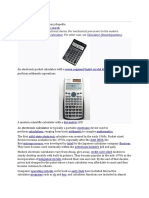 This Article Is About The Electronic Device. For Mechanical Precursors To The Modern Calculator, See - For Other Uses, See