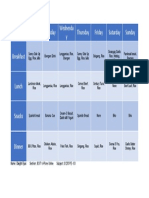 Monday Tuesday Wednesda y Thursday Friday Saturday Sunday: Weekly Meal Plan Week #1