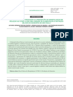 BOAS PRÁTICAS DE PRODUÇÃO E A PERCEPÇÃO DO MANIPULADOR EM RELAÇÃO AO COVID-19 EM UMA UNIDADE DE ALIMENTAÇÃO E NUTRIÇÃO MILITAR NO MUNICÍPIO DE SÃO PAULORESUMOO Manual de Boas Práticas COVID