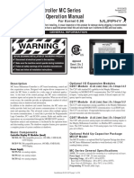 Warning: Millennium Controller MC Series Installation and Operation Manual