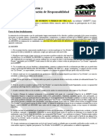 AMMPT Convenio de Aceptación y Cláusulas de Exoneración de Responsabilidad V201910