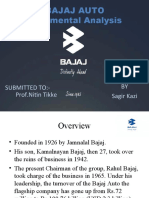 Bajaj Auto Fundamental Analysis: BY Sagir Kazi Submitted To:-Prof - Nitin Tikke