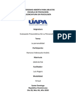 Tarea 1 de Evaluacion Psicometrica de La Personalidad. Ramona