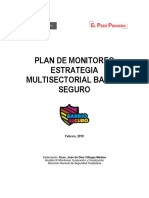 PLAN DE MONITOREO DE LA ESTRATEGIA MULTISECTORIAL BARRIO SEGURO Final