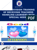 Online Division Training of Receiving Teachers Handling Learners With Special Needs